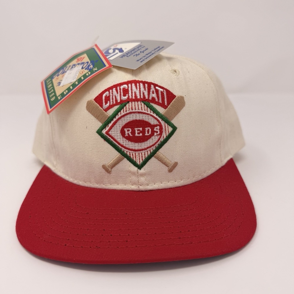 Vintage 1991 Cincinnati Reds‎ Snapback Hat The Game Cream Red NWT Limited - Picture 4 of 16